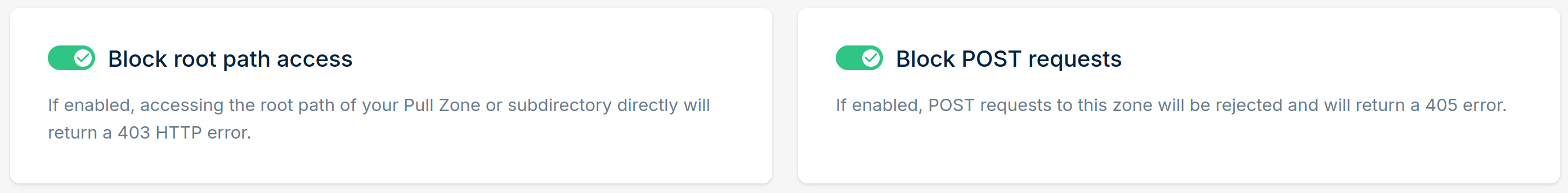 Basic security settings