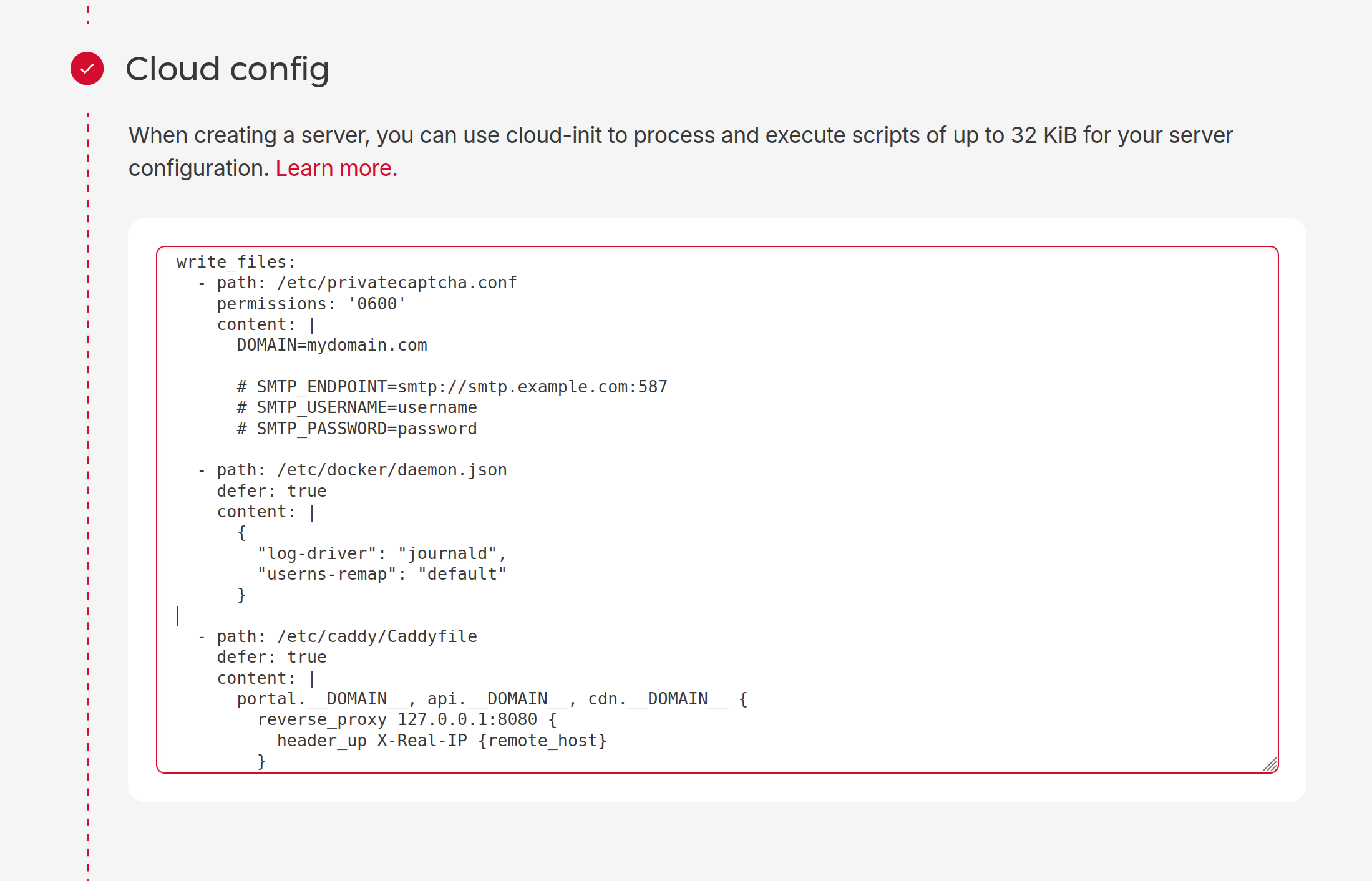 Hetzner cloud-init