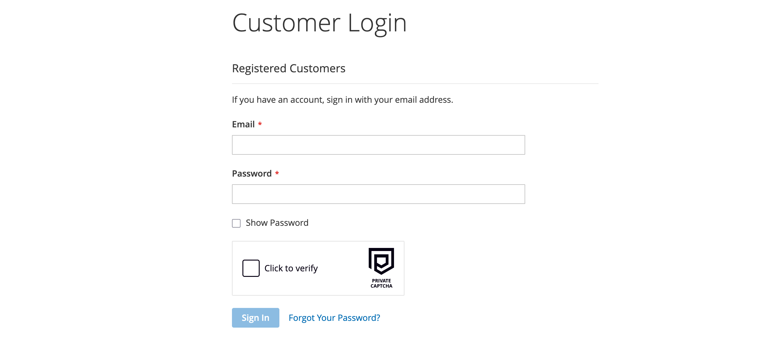 Login form