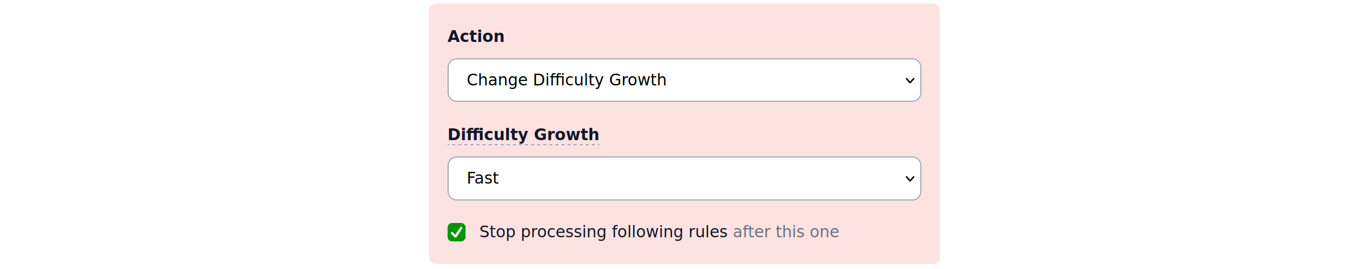 Difficulty rules Growth